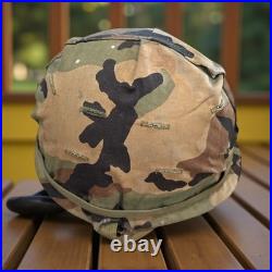 US Army M1 Helmet WithCamo Cover and Capac Liner Korean War