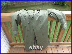 US Army Military Korean War Overcoat M-1950A Wool Liner Tipton Clothing 1951