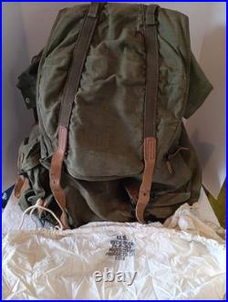 US Army Ruck Sack 1951 Mountain Troops Backpack withMetal Frame M1951. FLU3787