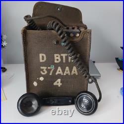 US Army Signal Corps EE-8- Field Phone & Case Telephone Military WW2 Korean War