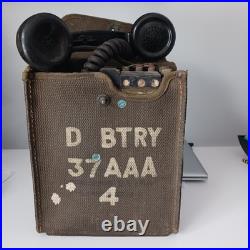 US Army Signal Corps EE-8- Field Phone & Case Telephone Military WW2 Korean War