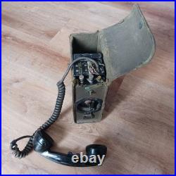 US Army Signal Corps EE-8- Field Phone & Case Telephone Military WW2 Korean War