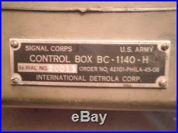 US Army Signal Corps Korean War Military Mine Sweeper Metal Detector SCR-625-C