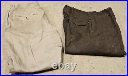 US Army Uniform 1950s Green Wool Short Jacket, Pants Hats Scarf Tie Patches +