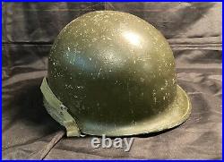 US Army WW2/Korea M1 Helmet With Rear Seam/Swivel Bale