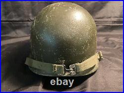 US Army WW2/Korea M1 Helmet With Rear Seam/Swivel Bale