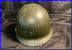 US Army WW2/Korea M1 Helmet With Rear Seam/Swivel Bale