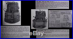 US Army WW2 & Korean War M-1945 Fieldpack Backpack & Belt, Canteen, Shovel, etc