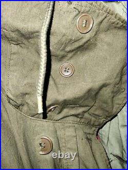 US Army WW2 M-42 mountian troop reversible parka dyed green. Item #8