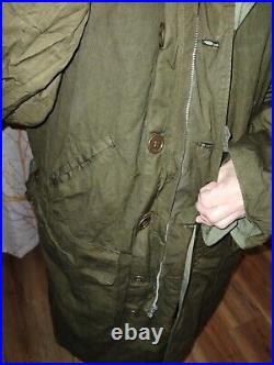 US Army WW2 M-42 mountian troop reversible parka dyed green. Item #8