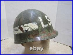US Korean War Era M1 Helmet Liner Capac Westinghouse Double stamp Named & Number