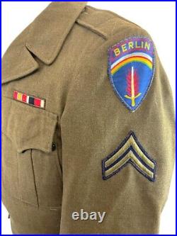 US Korean War Ike Jacket with Woven Berlin and Japanese Ribbon Bar