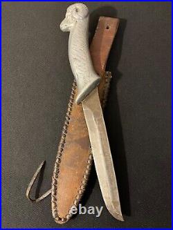 US Korean War Knife -Theater Figural Trench Art Dagger -Military Atkinson 1952