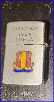 US Korean War Lighter. Christmas 1954. 106th Tankers. Nice