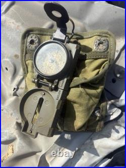 US Korean War M1950 Military Compass With Pouch
