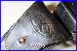 US Korean War MP Military Police Belt Holster Baton Holder Shoulder Strap Rig