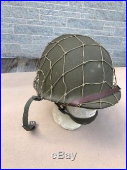 US M1C Paratrooper Helmet Korean War Original Complete A12