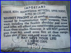 US Marine Corps Korean War/Vietnam War Era M-1955 Fragmentation Vest