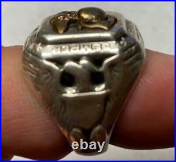 US Marines STERLING RING, made by H&H, SIZE 9, ww2, 16 Gr