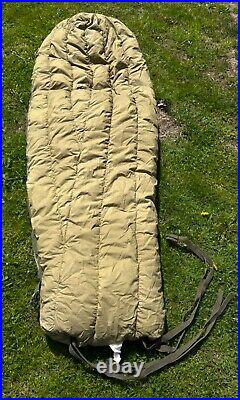 US Military 1951 Korean War Era Mummy arctic down filled Sleeping Bag size reg