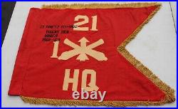 US Military 21 HQ Tigers Den Theater Flag Korean War Jim Jeffords Senator Korea