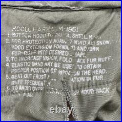 US Military Fishtail Parka Men Medium Sherpa Liner M 1951 Talon Vintage Fur Hood