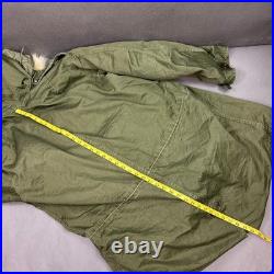 US Military Fishtail Parka Men Medium Sherpa Liner M 1951 Talon Vintage Fur Hood