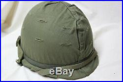 US Military Issue Korean War Vietnam Era M1 Helmet Steel Pot with Liner Set Z6