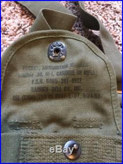 US Military Korean War Combat Belt Suspender Canteen 1st Aid Ammo Flashlight Hat