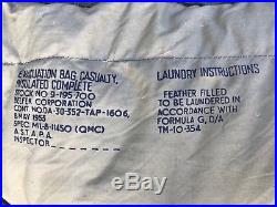 US Military Korean War Era Evacuation Casualty Insulated Sleeping bag Down fill