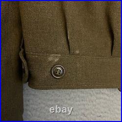 US Military Korean War Uniform Wool Jacket OD M-1950 Jacket 36R Trousers IKE