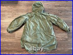 US Military M-1951 Fishtail Parka Wool Hood With Liner Wool 50s Korean War Jacket