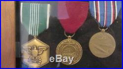 US Military NAVY Vintage Medals LOT 20 Named Soldier Frame Pins WWII Korean War