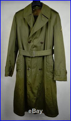 US Military Overcoat OG 107 Trench Coat Parka Wool Liner Korean War M ...