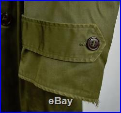 US Military Overcoat OG 107 Trench Coat Parka Wool Liner Korean War M Long 1953