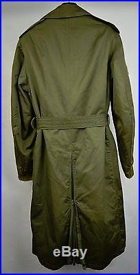 US Military Overcoat OG 107 Trench Coat Parka Wool Liner Korean War M Long 1953