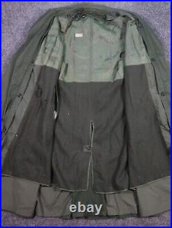 US Military Overcoat OG 107 Trench Coat Wool Liner Korean War Large Long 1953