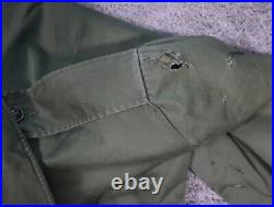 US Military Overcoat OG 107 Trench Coat Wool Liner Korean War Large Long 1953