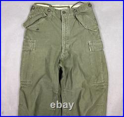 US Military Pants Mens 32 Green M 1951 OG 107 Trouser Korean War 50s Prentice