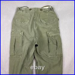 US Military Pants Mens 32 Green M 1951 OG 107 Trouser Korean War 50s Prentice