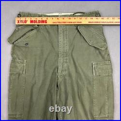 US Military Pants Mens 32 Green M 1951 OG 107 Trouser Korean War 50s Prentice