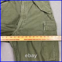 US Military Pants Mens 32 Green M 1951 OG 107 Trouser Korean War 50s Prentice