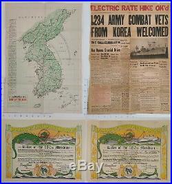 US Military Photo Album Korean War / WW2 Docs Map Dog tag 133 Pictures & More
