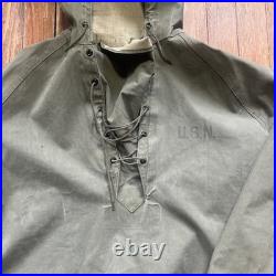 US NAVY Foul Weather Rubberized Parks Korean War Era