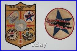 US Navy Patch set from Korean War-(VF-781/CVG-102 set)-G-1/A-2 flight jacket