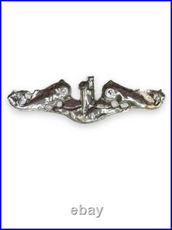 US Navy Submarine Warfare Sterling Badge Vanguard 1954 Korean War