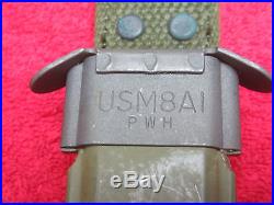 US Original Post Korean War ERA M1-Garand M5A1 Bayonet MILPAR CO. WithScabbard