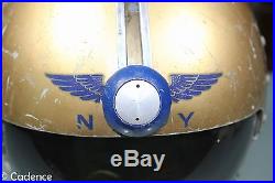 US Post WW2 Korean War Era Navy APH-5 Gold Flight Helmet With Wings