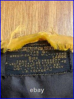 USAF KOREAN war Era Jacket Linecrewman Identifying Type G-1 Flight Jacket Vtg