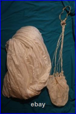 USAF Silk Parachute No Cords 1952 Korean War